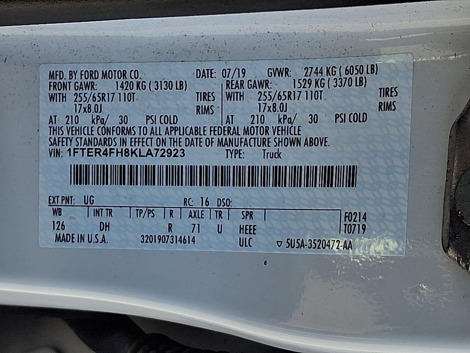 2019 Ford Ranger LARIAT