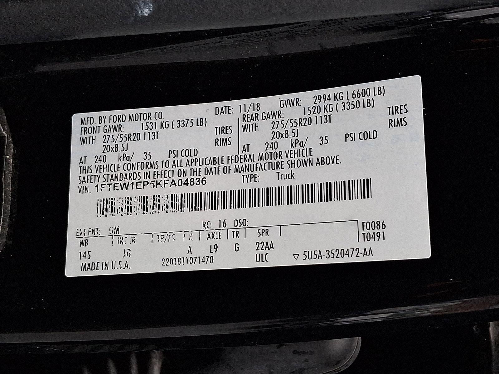 2019 Ford F-150 XL