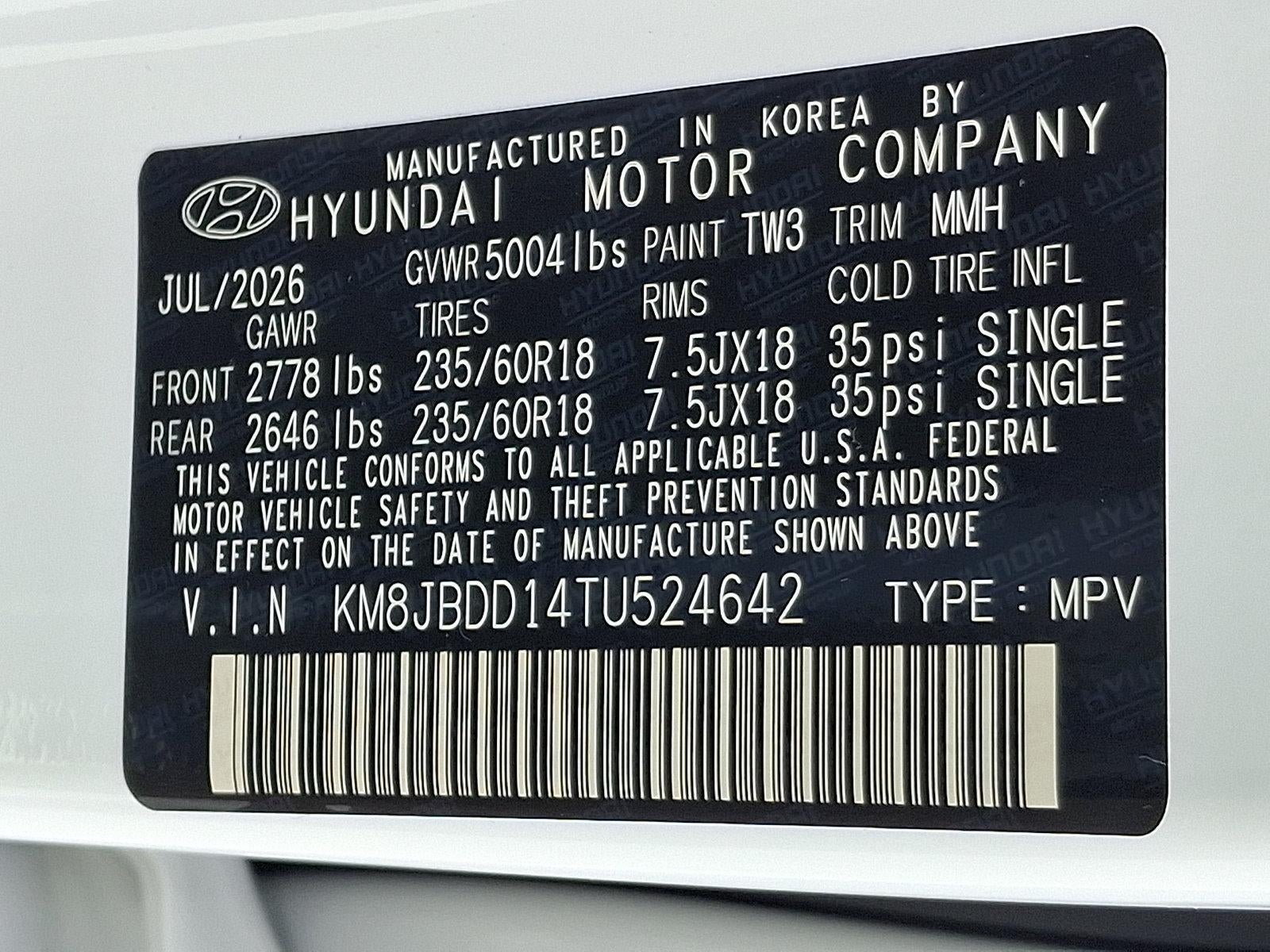 2026 Hyundai TUCSON HYBRID SEL AWD