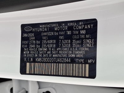 2026 Hyundai TUCSON PLUG-IN HYBRID SEL