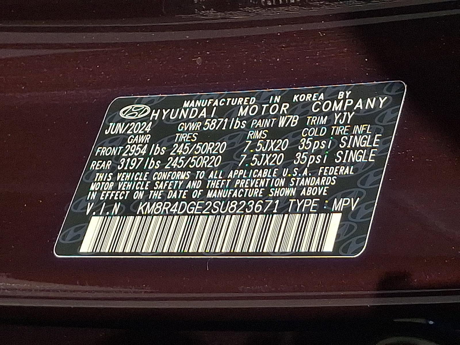 2025 Hyundai PALISADE SEL Premium 8P