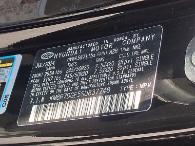 2025 Hyundai PALISADE Calligraphy Night Edition