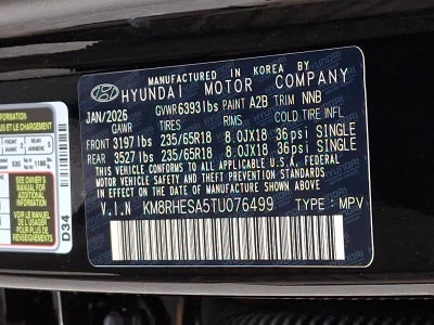 2026 Hyundai PALISADE HYBRID SEL Premium 7P