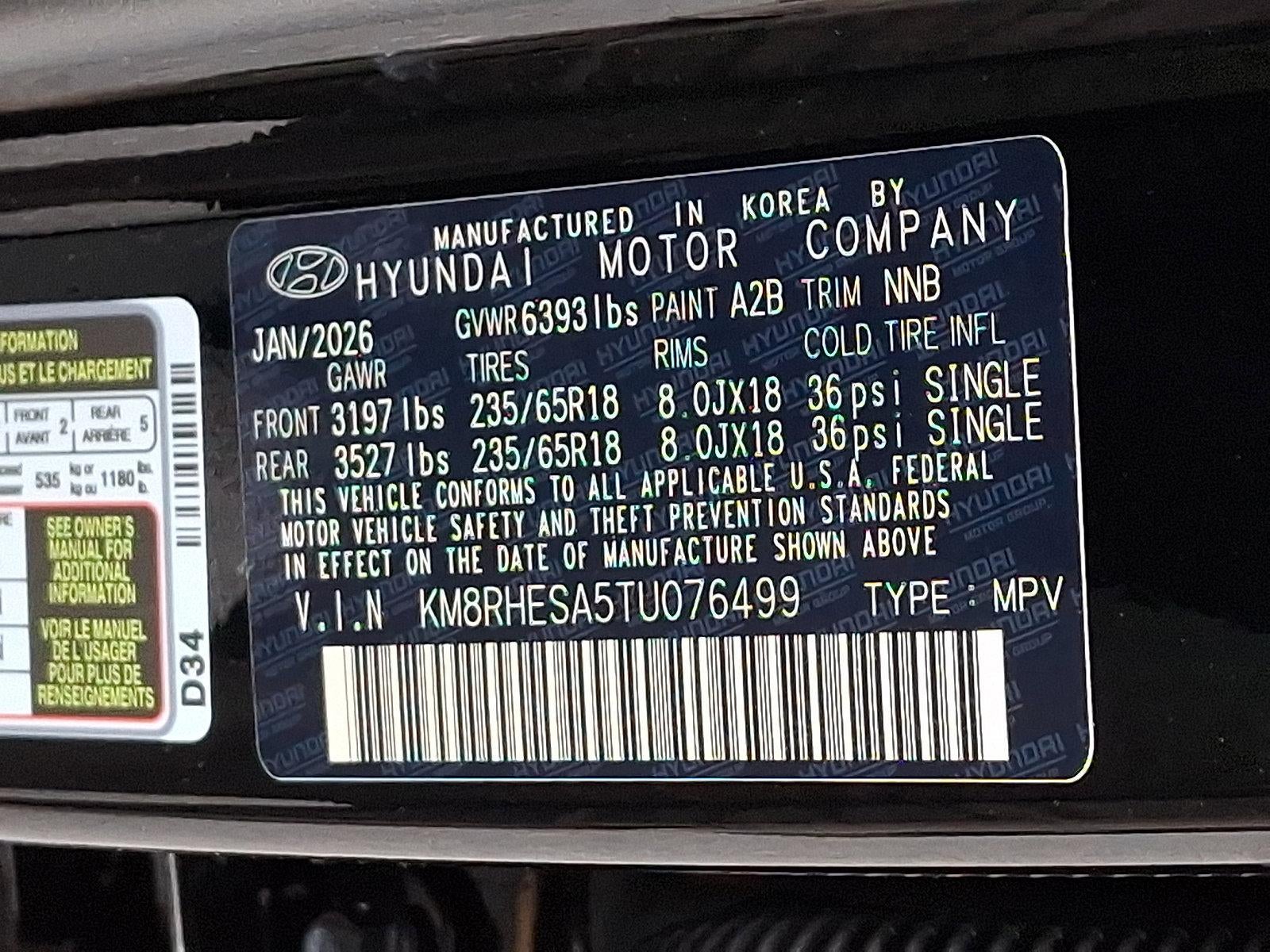 2026 Hyundai PALISADE HYBRID SEL Premium 7P