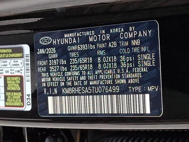 2026 Hyundai PALISADE HYBRID SEL Premium 7P