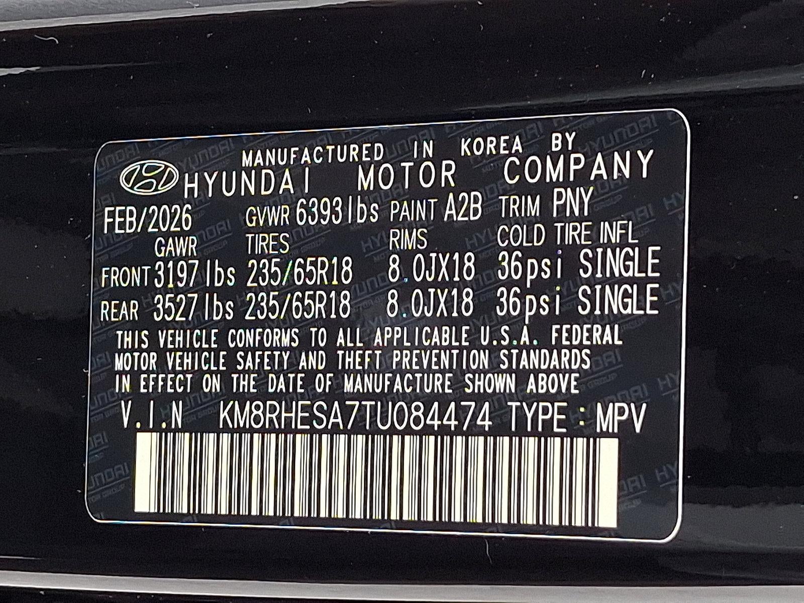 2026 Hyundai PALISADE HYBRID SEL Premium 7P