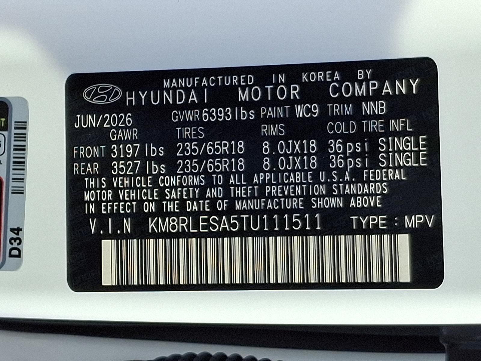 2026 Hyundai PALISADE HYBRID SEL 7P