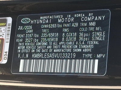 2027 Hyundai PALISADE HYBRID SEL 7P