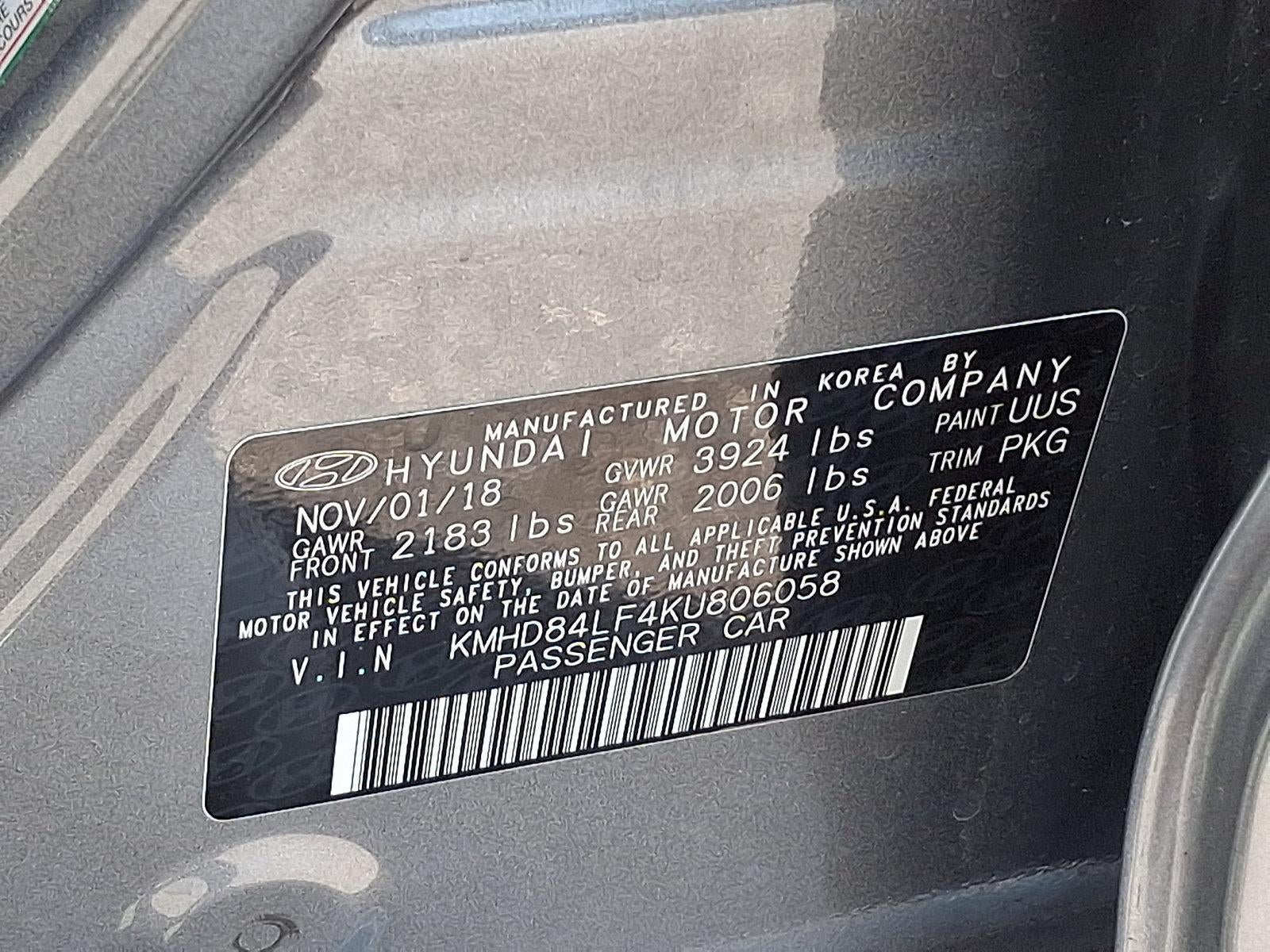 2019 Hyundai ELANTRA Value Edition