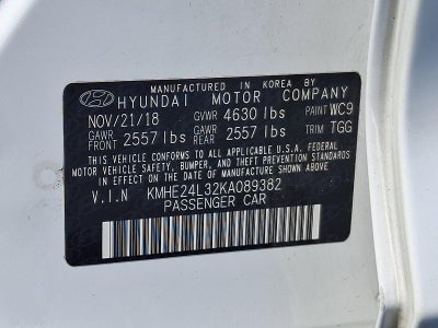 2019 Hyundai SONATA HYBRID SE