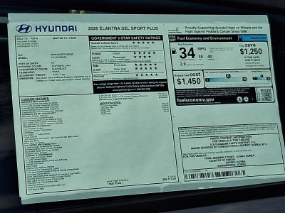 2026 Hyundai ELANTRA SEL Sport Plus