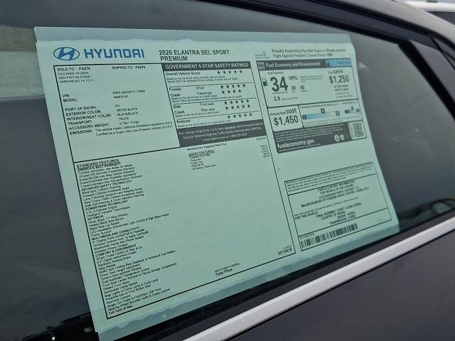 2026 Hyundai ELANTRA SEL Sport Premium