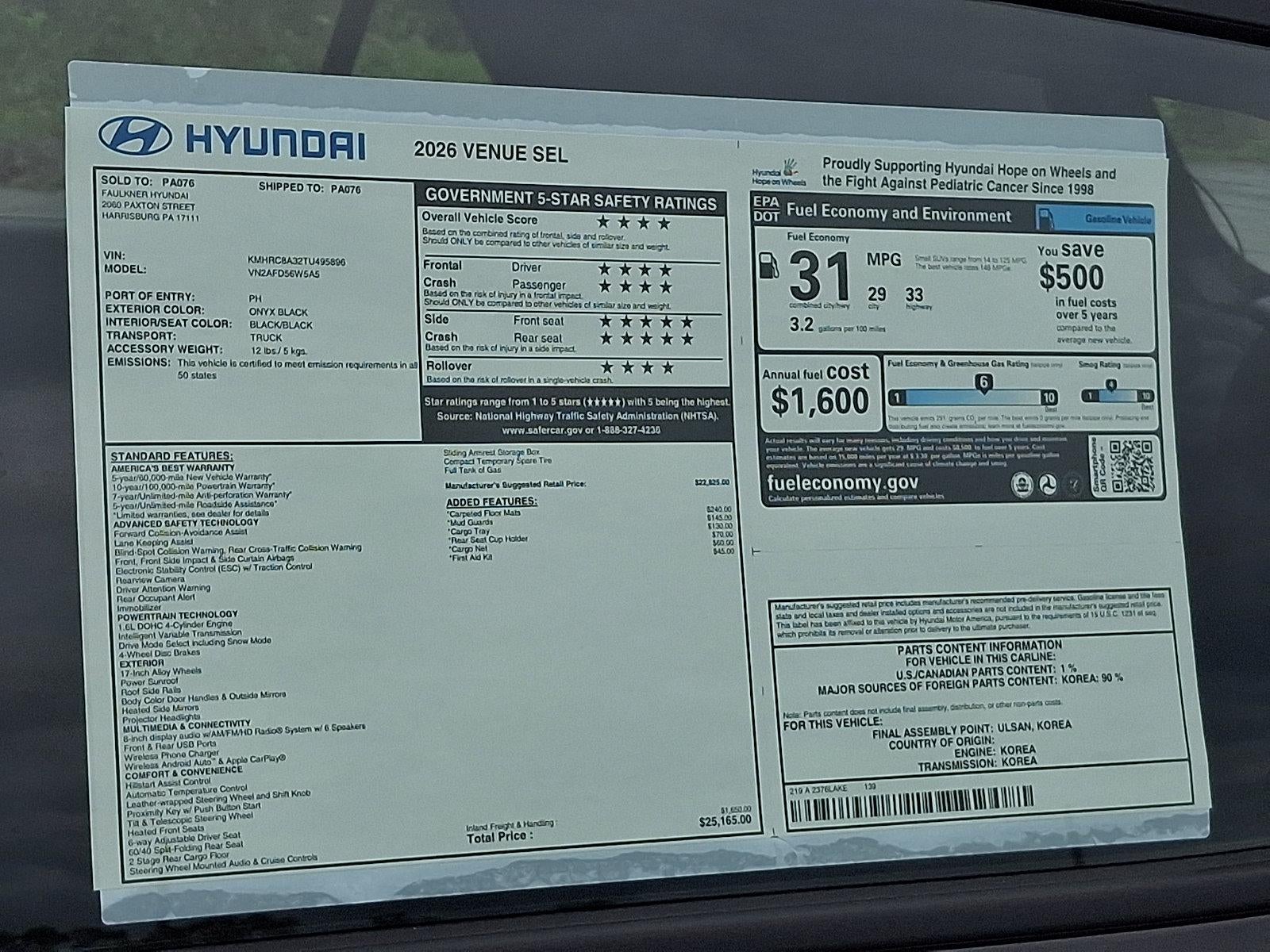 2026 Hyundai VENUE SEL