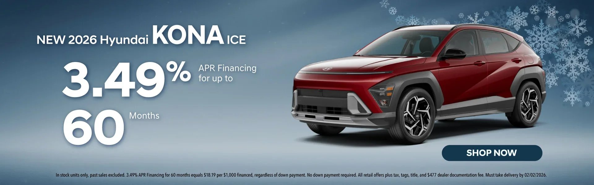 3.49% APR up to 60 months
