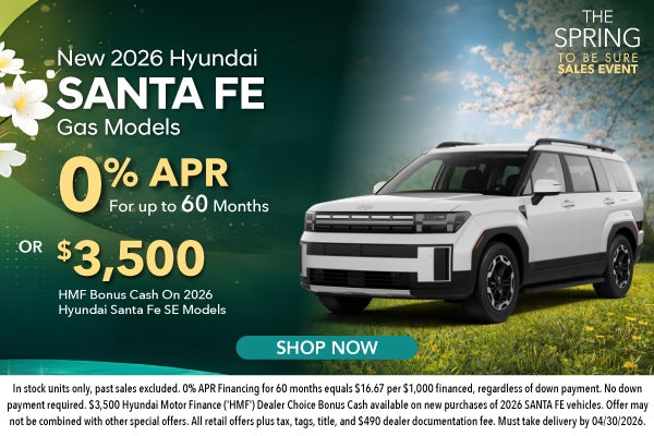 New 2026 Hyundai Santa Fe Gas Models