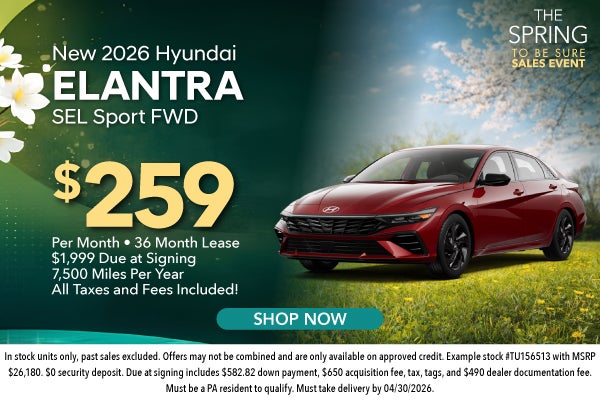 New 2026 Hyundai Elantra SEL