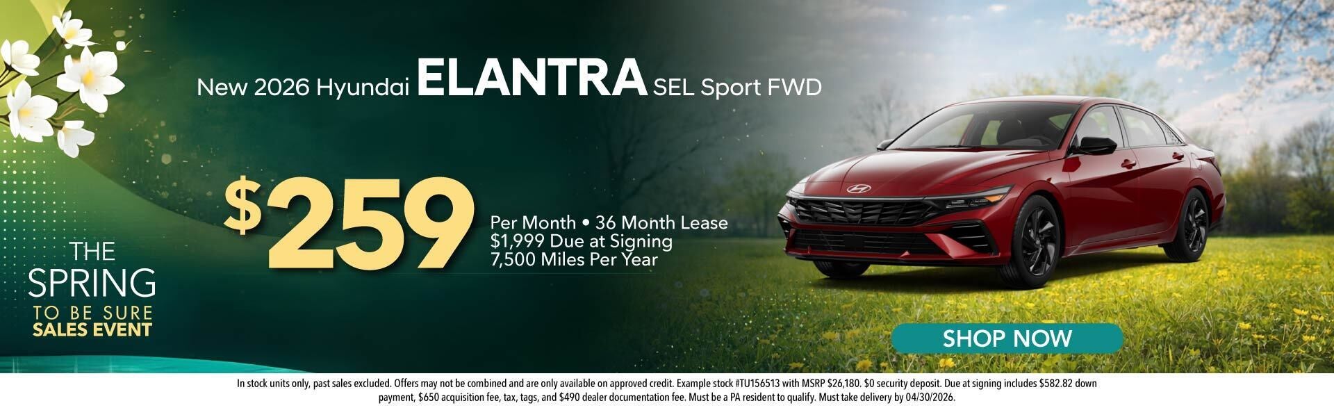 New 2026 Hyundai Elantra SEL