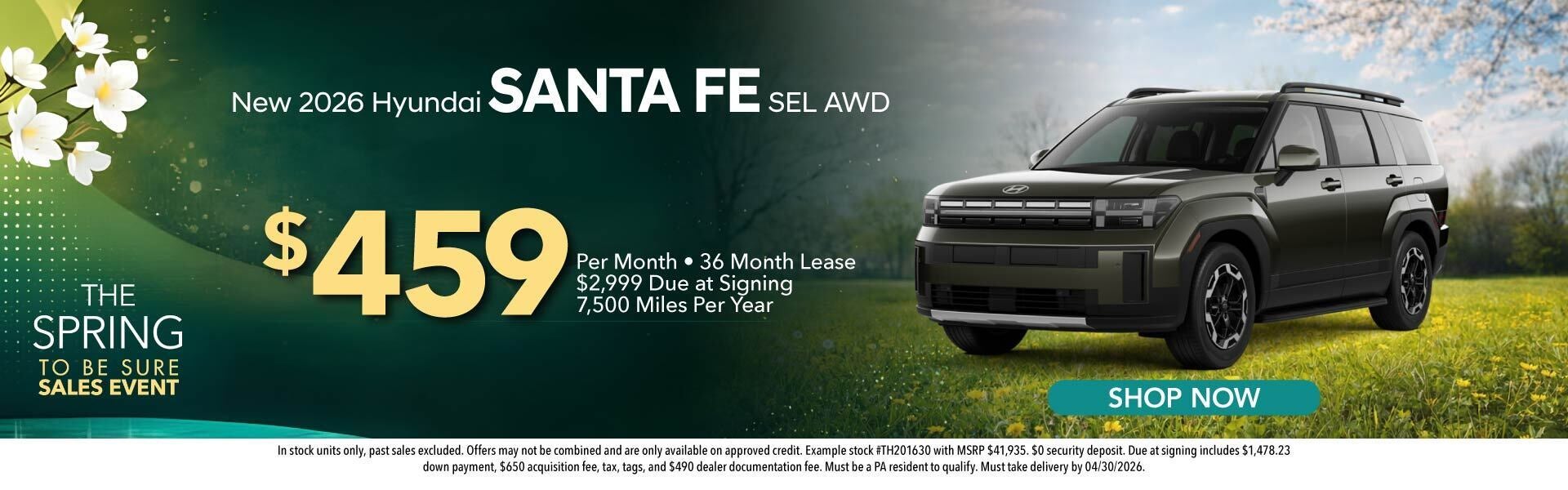 New 2026 Hyundai Santa Fe SEL AWD