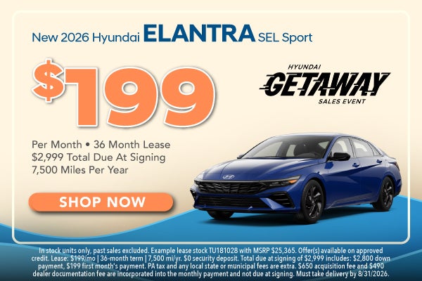 New 2026 Hyundai Elantra SEL Sport