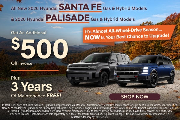 All New 2026 Santa Fe Gas & Hybrid Models