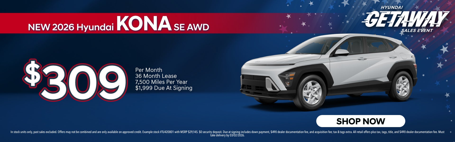 New 2026 Hyundai Kona SE AWD