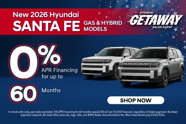 New 2026 Hyundai Santa Fe Gas and Hybrid Models