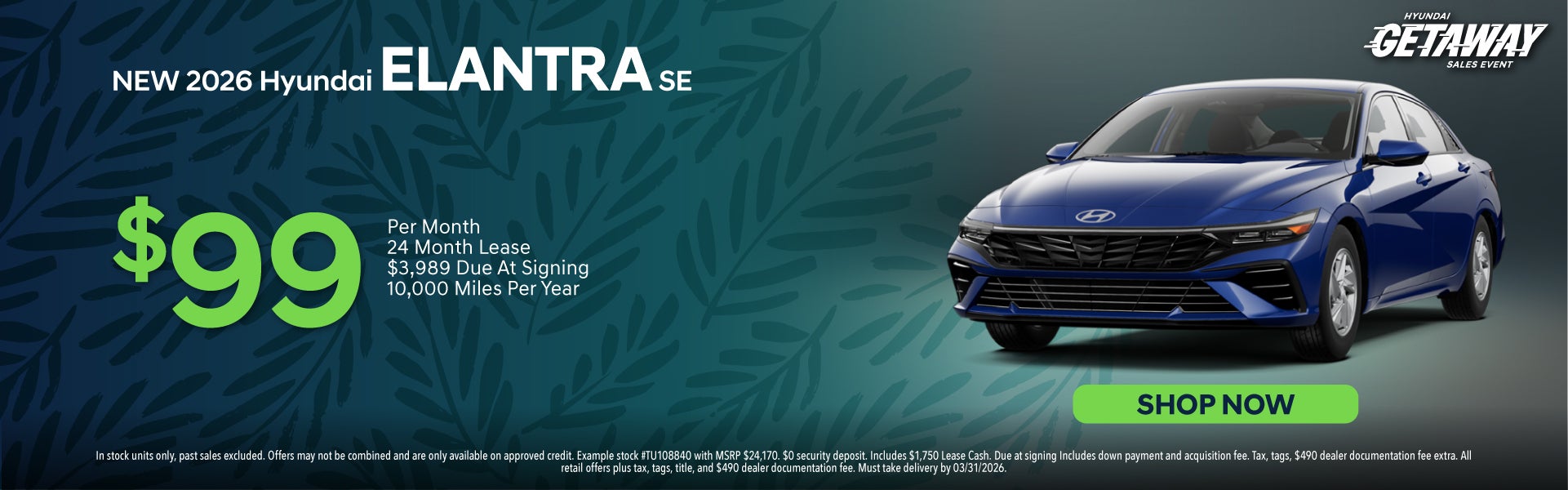 New 2026 Hyundai Elantra SE