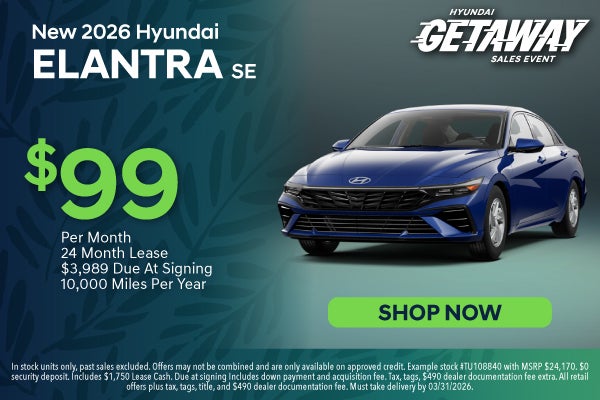 New 2026 Hyundai Elantra SE
