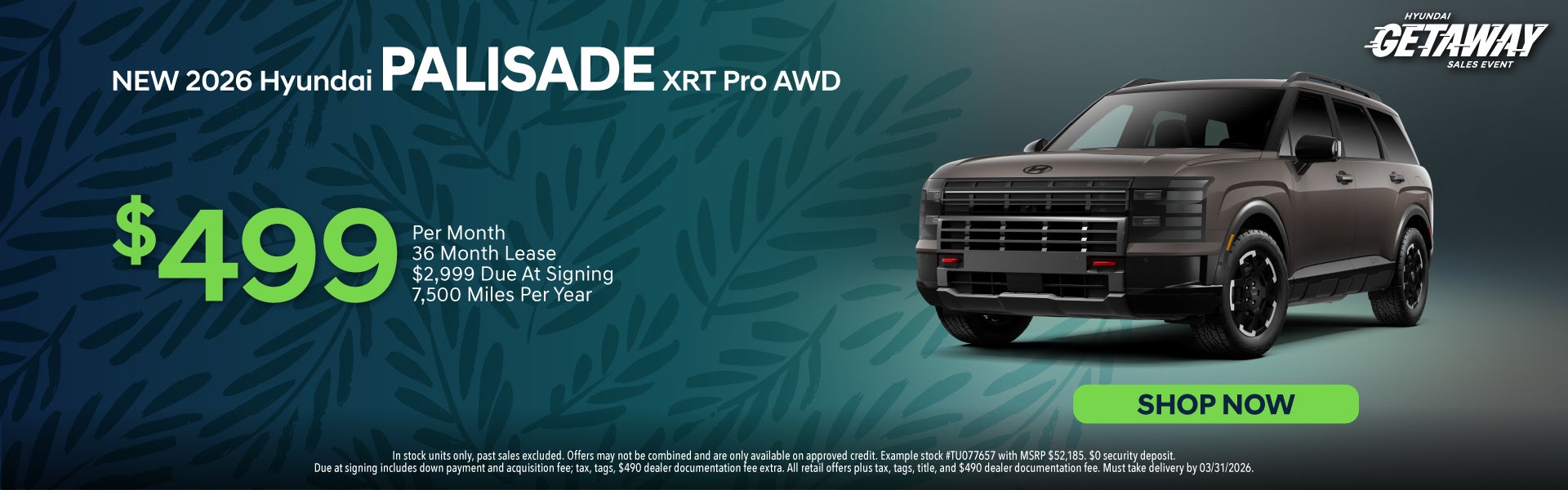 New 2026 Hyundai Palisade XRT Pro AWD