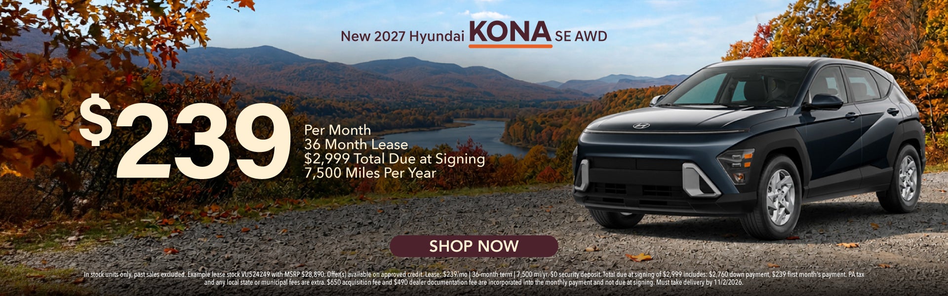 New 2027 Hyundai Kona SE AWD