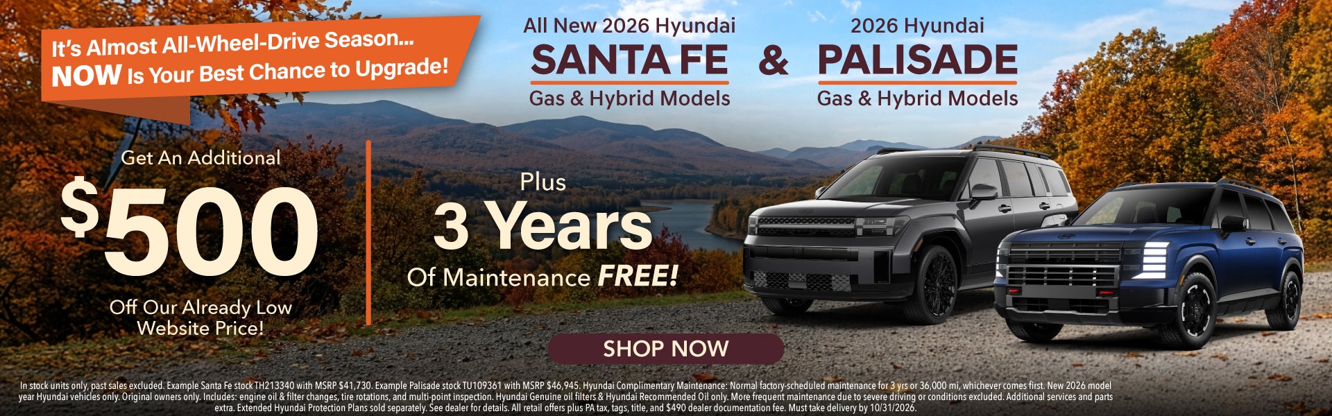 All New 2026 Santa Fe Gas & Hybrid Models