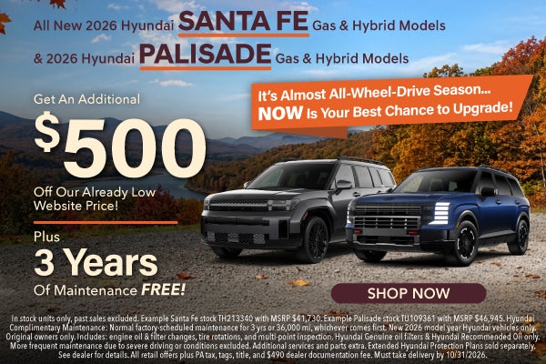 All New 2026 Santa Fe Gas & Hybrid Models
