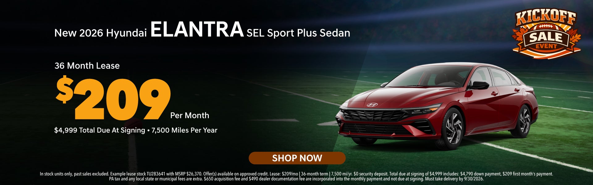 New 2026 Hyundai Elantra SEL Sport Plus Sedan