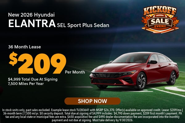 New 2026 Hyundai Elantra SEL Sport Plus Sedan