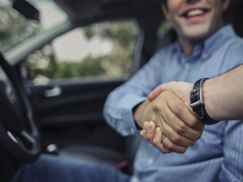 custom shaking hands with sales rep from Faulkner Hyundai Harrisburg in Harrisburg PA 