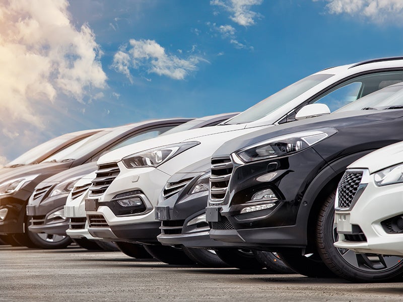 view of a the used car lot at Faulkner Hyundai Harrisburg in Harrisburg PA 