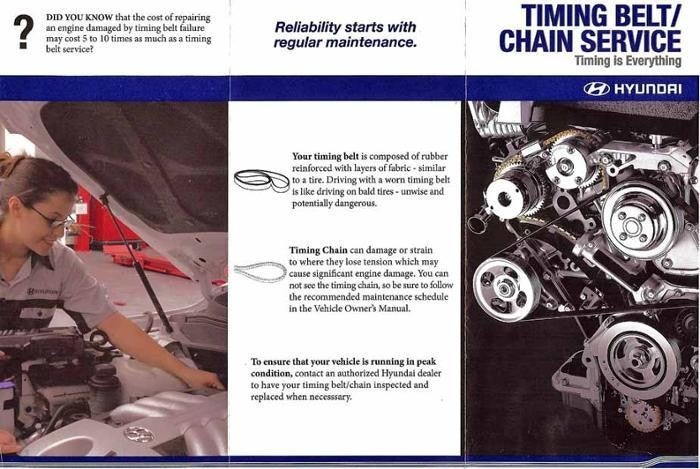 borchure containing information regarding timing belts